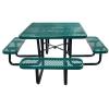 Square Expanded Metal Picnic Table with Bench Seats Square Expanded Metal Picnic Table with Bench Seats