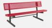 Plastic Coated Portable Bench with Back